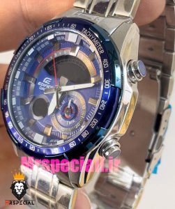 ساعت کاسیو ادیفایس مردانه استیل کرنوگراف صفحه ابی Casio Edifice 020899