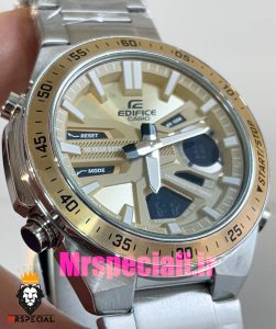 ساعت کاسیو ادیفایس مردانه استیل کرنوگراف صفحه طلایی Casio Edifice 020900