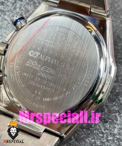 ساعت کاسیو ادیفایس مردانه مدل الفا لیمیتد استیل صفحه مشکی سفید Casio Edifice EQB-1100AT ALPHA 020806