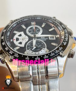 ساعت کاسیو ادیفایس مردانه استیل کرنوگراف صفحه مشکی Casio Edifice 020901