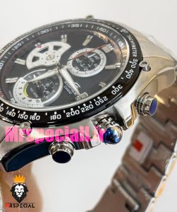 ساعت کاسیو ادیفایس مردانه استیل کرنوگراف صفحه مشکی Casio Edifice 020901