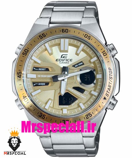 ساعت کاسیو ادیفایس مردانه استیل کرنوگراف صفحه طلایی Casio Edifice 020900