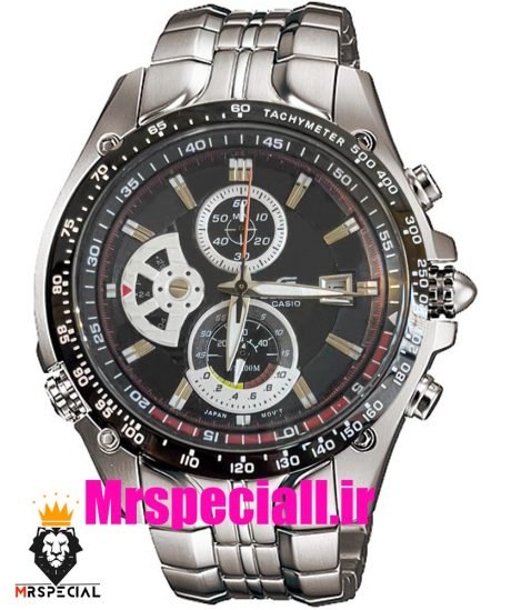 ساعت کاسیو ادیفایس مردانه استیل کرنوگراف صفحه مشکی Casio Edifice 020901