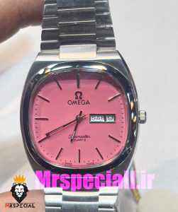 ساعت امگا سیمستر زنانه کوارتز استیل صفحه صورتی OMEGA SEAMASTER 020776 