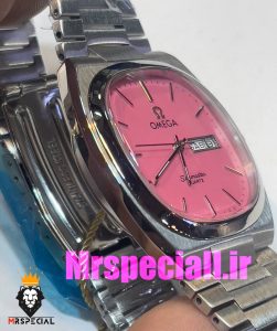 ساعت امگا سیمستر زنانه کوارتز استیل صفحه صورتی OMEGA SEAMASTER 020776 