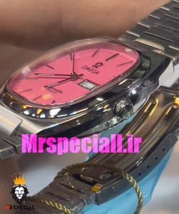 ساعت امگا سیمستر زنانه کوارتز استیل صفحه صورتی OMEGA SEAMASTER 020776 