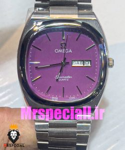 ساعت امگا سیمستر زنانه کوارتز استیل صفحه بنفشOMEGA SEAMASTER 020777