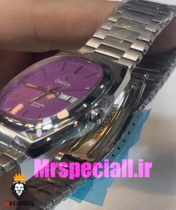 ساعت امگا سیمستر زنانه کوارتز استیل صفحه بنفشOMEGA SEAMASTER 020777