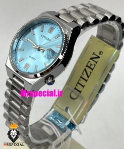 ساعت سیتیزن زنانه مدل سویوسا کوارتز استیل صفحه تیفانی 021325 CITIZEN TSUYOSA 