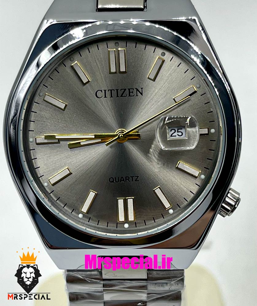ساعت سیتیزن ست مردانه و زنانه مدل سویوسا کوارتز استیل صفحه طوسی 021318 CITIZEN TSUYOSA