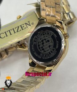 ساعت سیتیزن ست مردانه و زنانه مدل سویوسا کوارتز طلایی صفحه سفید 020736 CITIZEN TSUYOSA