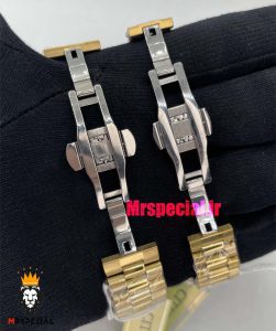 ساعت سیتیزن ست مردانه و زنانه مدل سویوسا کوارتز طلایی صفحه سفید 020736 CITIZEN TSUYOSA