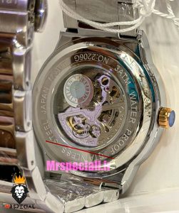ساعت سیتیزن ست مردانه و زنانه اسپشیال اتوماتیک دو رنگ رزگلد صفحه اسکلتون 021674 CITIZEN SPECIAL
