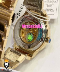ساعت سیتیزن ست مردانه و زنانه اسپشیال اتوماتیک طلایی صفحه اسکلتون 021676 CITIZEN SPECIAL