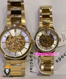 ساعت سیتیزن ست مردانه و زنانه اسپشیال اتوماتیک طلایی صفحه اسکلتون 021676 CITIZEN SPECIAL