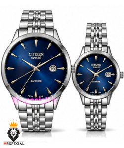 ساعت سیتیزن ست مردانه و زنانه اسپشیال کوارتز استیل صفحه ابی 021669 CITIZEN SPECIAL
