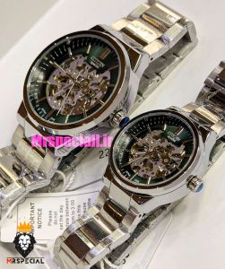 ساعت سیتیزن ست مردانه و زنانه اسپشیال اتوماتیک استیل صفحه اسکلتون 021677 CITIZEN SPECIAL