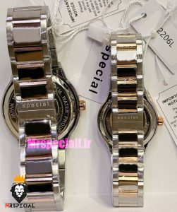 ساعت سیتیزن ست مردانه و زنانه اسپشیال اتوماتیک دو رنگ رزگلد صفحه اسکلتون 021674 CITIZEN SPECIAL