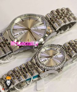 ساعت سیتیزن ست مردانه و زنانه اسپشیال استیل صفحه نقره ای 021671 CITIZEN SPECIAL