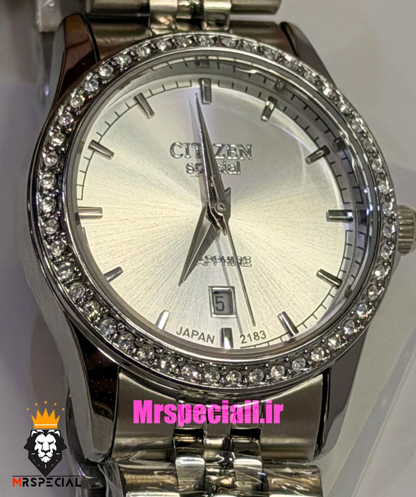 ساعت سیتیزن ست مردانه و زنانه اسپشیال استیل صفحه نقره ای 021671 CITIZEN SPECIAL