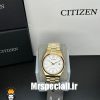 ساعت سیتیزن مردانه مدل سویوسا کوارتز طلایی صفحه سفید 020736 CITIZEN TSUYOSA