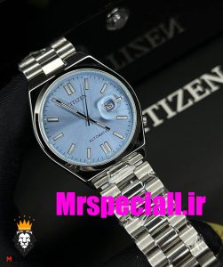 ساعت سیتیزن مردانه مدل سویوسا کوارتز استیل صفحه تیفانی 020726 CITIZEN TSUYOSA