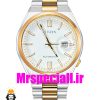 ساعت سیتیزن مردانه مدل سویوسا کوارتز دورنگ طلایی صفحه سفید 020737 CITIZEN TSUYOSA