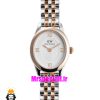 ساعت زنانه دنیل ولینگتون مینی دو رنگ رزگلد صفحه بیضی سفید 021558 Daniel Wellington Ophelia