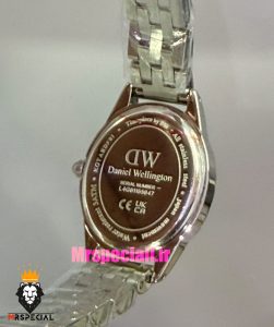ساعت زنانه دنیل ولینگتون مینی دو رنگ رزگلد صفحه بیضی سفید 021558 Daniel Wellington Ophelia