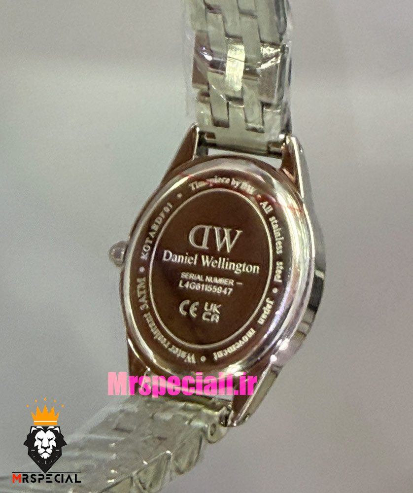 ساعت زنانه دنیل ولینگتون مینی دو رنگ رزگلد صفحه بیضی سفید 021558 Daniel Wellington Ophelia