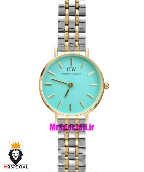 ساعت دنیل ولینگتون زنانه دو رنگ طلایی صفحه تیفانی Daniel Wellington 021200