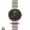 ساعت دنیل ولینگتون زنانه دو رنگ طلایی صفحه مشکی Daniel Wellington 021198