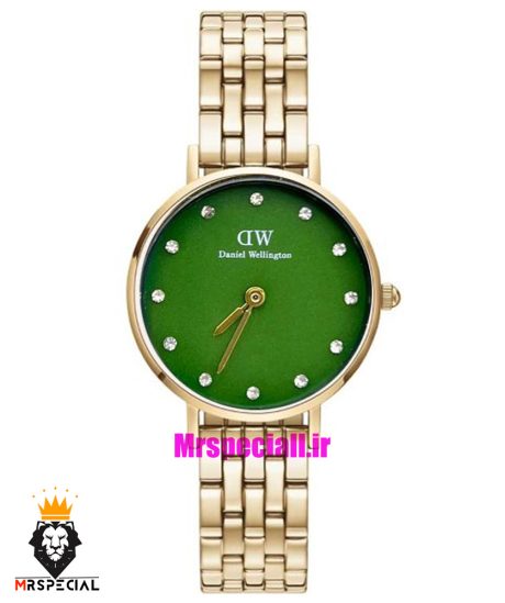 ساعت دنیل ولینگتون زنانه طلایی صفحه سبز Daniel Wellington 021206