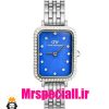 ساعت دنیل ولینگتون زنانه چهارگوش استیل قاب نگین صفحه ابی Daniel Wellington 021191