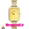 ساعت دنیل ولینگتون زنانه چهارگوش طلایی قاب نگین صفحه صدف طلایی Daniel Wellington 021193