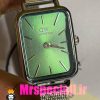 ساعت زنانه دنیل ولینگتون چهارگوش بند حصیری استیل صفحه سبز Daniel Wellington Quadro 020877