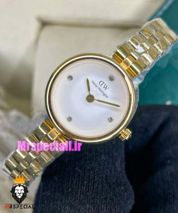 ساعت زنانه دنیل ولینگتون کوارتز طلایی صفحه سفید Daniel Wellington 021152
