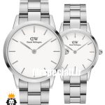 ساعت ست مردانه و زنانه دنیل ولینگتون استیل صفحه سفید Daniel Wellington 2566