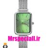 ساعت زنانه دنیل ولینگتون چهارگوش بند حصیری استیل صفحه سبز Daniel Wellington Quadro 020877