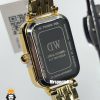 ساعت دنیل ولینگتون زنانه چهارگوش طلایی قاب نگین صفحه صدف کبود Daniel Wellington 021192