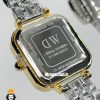 ساعت دنیل ولینگتون زنانه مربع دو رنگ طلایی قاب نگین صفحه سفید صدف Daniel Wellington 021197