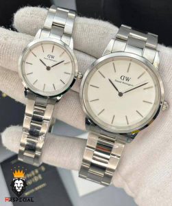 ساعت ست مردانه و زنانه دنیل ولینگتون استیل صفحه سفید Daniel Wellington 2566