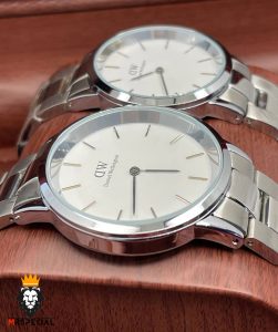 ساعت ست مردانه و زنانه دنیل ولینگتون استیل صفحه سفید Daniel Wellington 2566