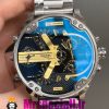 ساعت دیزل هفت موتوره مردانه استیل صفحه مشکی شیشه رنگی Diesel MR.daddy 020977