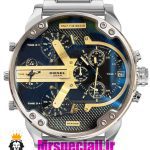 ساعت دیزل هفت موتوره مردانه استیل صفحه مشکی شیشه رنگی Diesel MR.daddy 020977