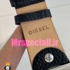 ساعت دیزل مردانه کنتوری چهارگوش بند چرم صفحه مشکی Diesel 020854