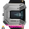 ساعت دیزل مردانه کنتوری چهارگوش بند چرم صفحه مشکی Diesel 020854