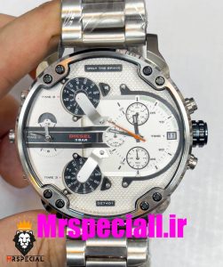 ساعت دیزل هفت موتوره مردانه استیل صفحه سفید diesel MR.daddy 020718