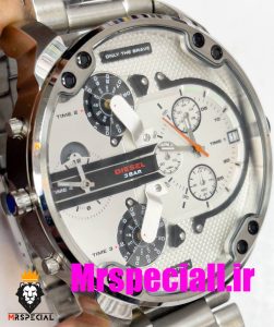 ساعت دیزل هفت موتوره مردانه استیل صفحه سفید diesel MR.daddy 020718