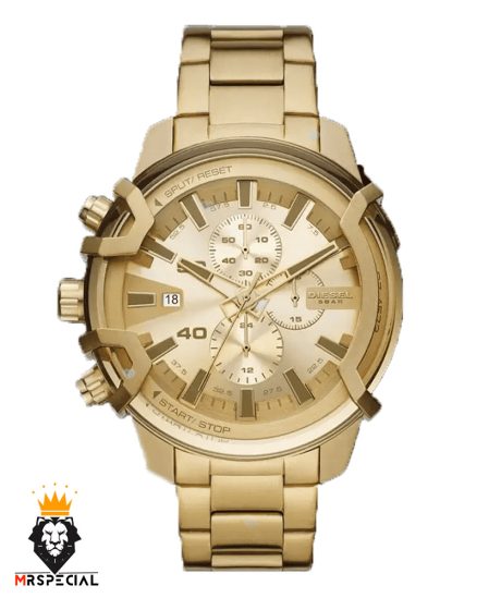 ساعت مچی مردانه دیزل کرنوگراف طلایی صفحه طلایی DIESEL Chronograph griffed 01013